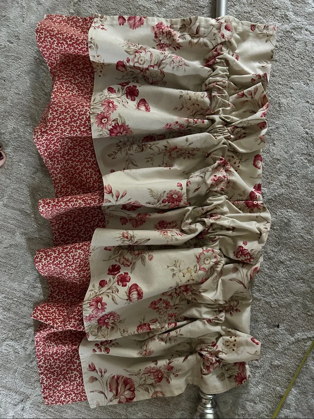 HANDMADE WAVERLY Valence Floral Cream & Rose Fabric